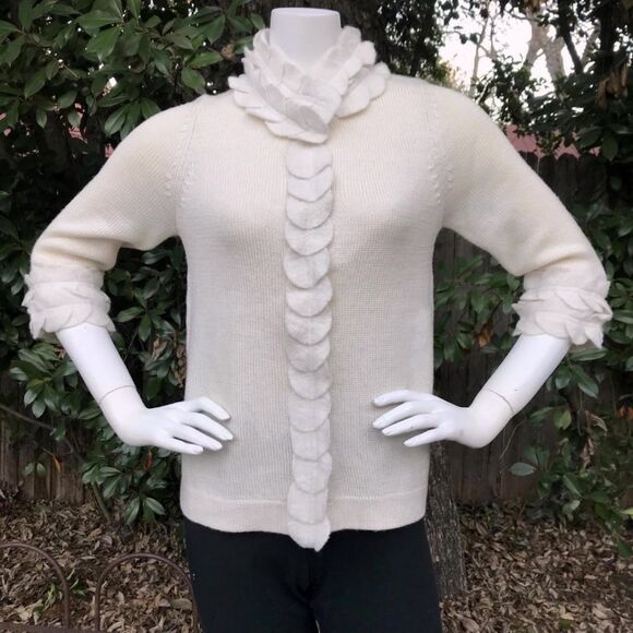 ANTHROPOLOGIE Moth SWALLOWS TWITTER Cardigan S XS - Picture 5 of 8